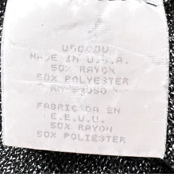 Ralph Lauren sheer long sleeve petite top metalic mesh - Picture 3 of 5